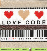 Love Code - 1 Paket mit 20 Servietten